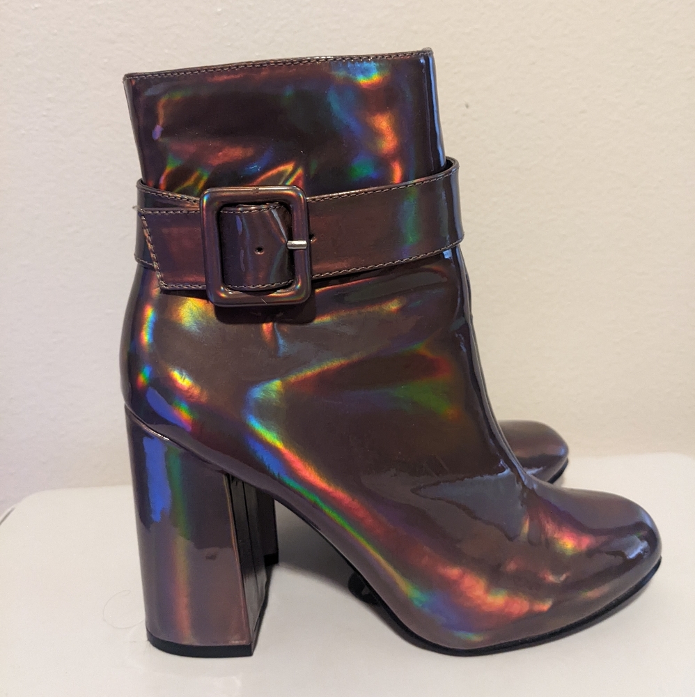 Oil Slick Heeled Boots